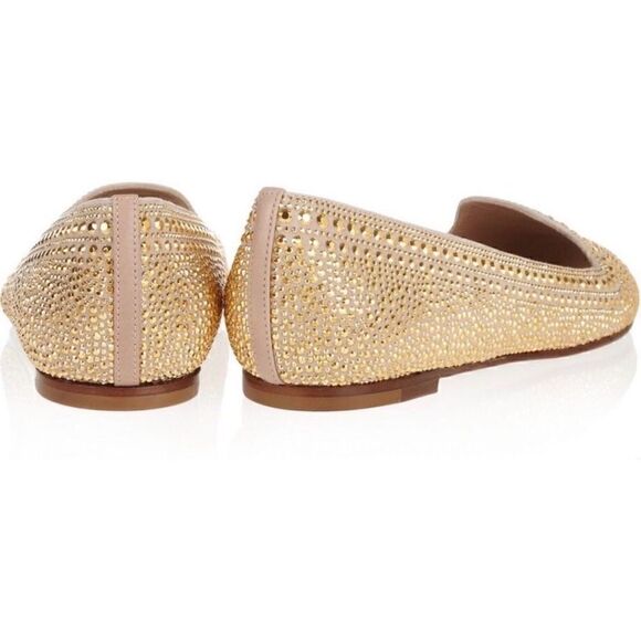 Valentino Garavani Glam Micro-Rockstud Ballet Flat Smoking Slipper Women’s 37.5 - Picture 14 of 15